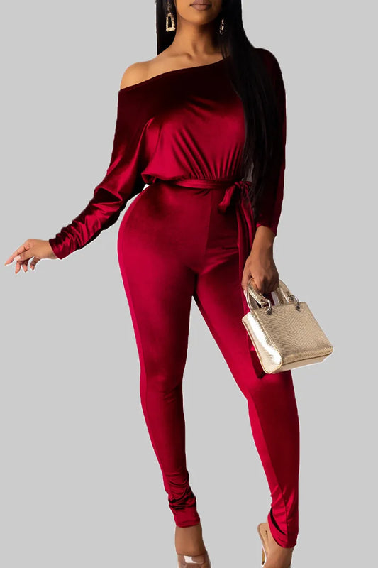 Velvet Felt Jumpsuit