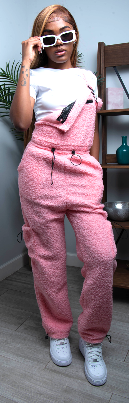 Plush Drawstring Jumpsuit